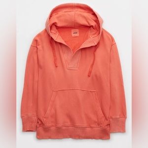 Aerie Down To Earth Henley Hoodie